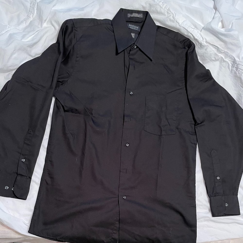 Arrow Men's Black Dress Shirt, size S